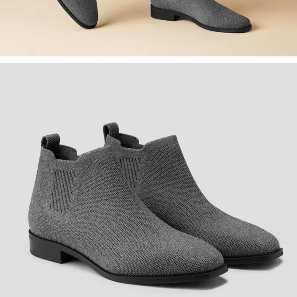 NEW Vivaia Square Toe Water Repellent Ankle Boots (Ryan Pro) Grey Size 40 US 9
